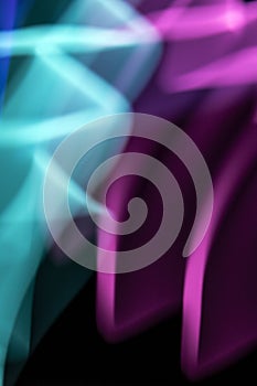 Abstract Neon 80s Style Lines and Swirls For Retro Background Cosmos Rave