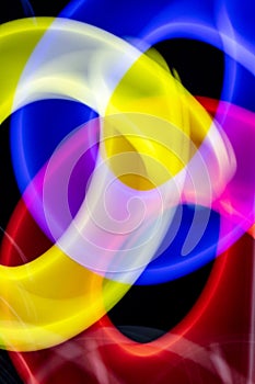 Abstract Neon 80s Style Lines and Swirls For Retro Background Cosmos Rave