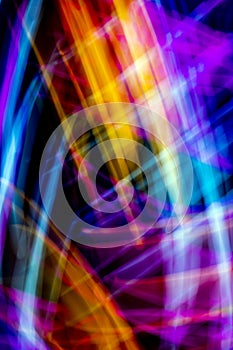 Abstract Neon 80s Style Lines and Swirls For Retro Background Cosmos Rave