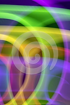 Abstract Neon 80s Style Lines and Swirls For Retro Background Cosmos Rave