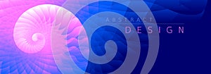 Abstract neon color gradient spiral background