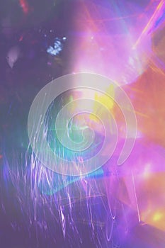 Abstract  neon colorful digital blurred leak blue pink yellow lilac  cosmic gold dust elements  flares blurred art modern  templat