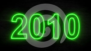 Abstract neon countdown from the year 2000 to the new year 2019