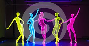 Abstract Neon Dance Performance
