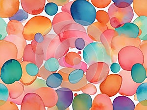 abstract neon holographic Simple autumn color watercolor blob