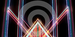 Abstract neon light design with vibrant colors