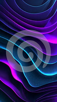 Vibrant abstract neon light waves pattern