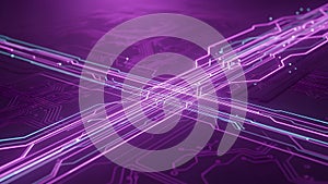 Abstract Neon Lights Intersection