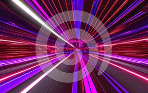 abstract neon lines. Generative AI