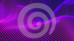 Abstract neon lines wavy liquid shape background