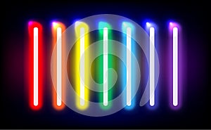 Abstract neon rainbow colors stripes background