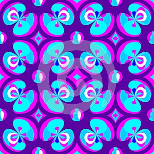 Abstract Neon Style Geometric Pattern