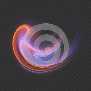 Abstract neon wave. Bright neon liquid. Elegant bright linear wave. Colorful sparkling background. Vector format