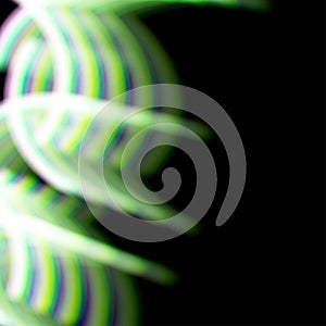 Abstract neon waves background with aberrations