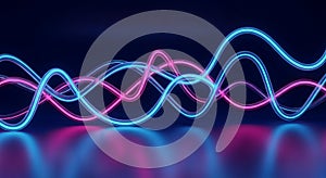 Abstract Neon Waves A Dynamic Display of Light and Color