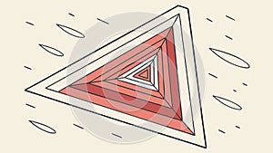 Abstract Nested Triangle Geometric Pattern Design, vector design Generative AI