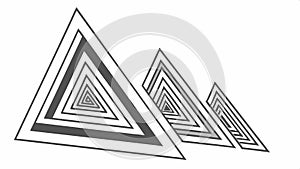 Abstract nested triangle pattern, geometric layered design element vector design Generative AI