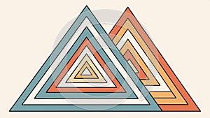 Abstract nested triangle pattern, geometric layered design element vector design Generative AI