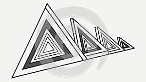 Abstract nested triangle pattern, geometric layered design element vector design Generative AI