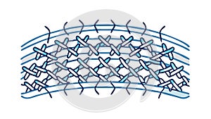 Abstract Net Pattern Blue Geometric Mesh Texture, vector design Generative AI