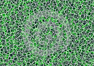 Abstract net of white mixed lines on glowing green backgrounds