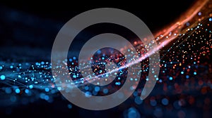 Abstract Network Background. Big data Flow design data speed blockchain innovation tech data, internet network connection, Ai big