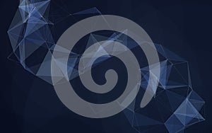 Abstract Network Background: Blue Geometric Plexus Technology Structure