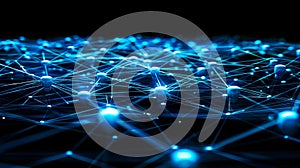 Abstract Network Background With Connected Dots And Lines