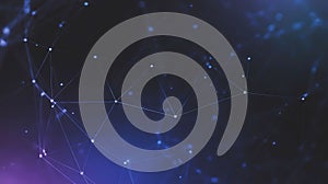 Abstract Network Background with Connected Dots and Lines Technology Illustration
