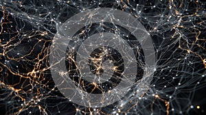 Abstract Network Background - Data Connection, Technology, Sci-Fi Concept