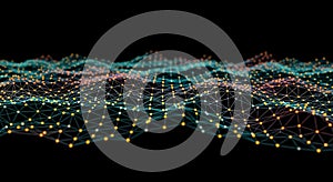 Abstract Network Background Digital Connection, Data Visualization, Futuristic Concept