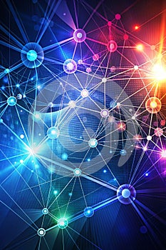 Abstract Technology Network Background Illustration photo