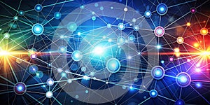 Abstract Technology Network Background Illustration photo