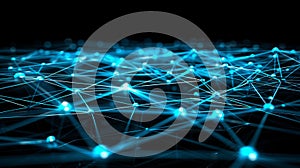 Abstract Network Background: Futuristic Connection, AI, Data Visualization, Cyber Technology