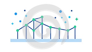 Abstract Network Bridge Data Connectivity Infrastructure Icon, vector design Generative AI