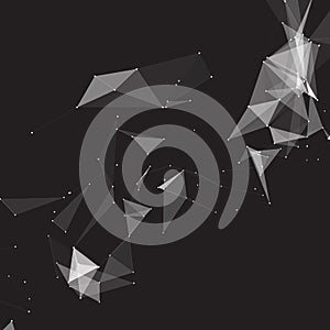 Abstract network communications background with plexus design