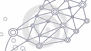 Abstract Network of Connected Dots Line Art, vector design Generative AI