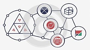 Abstract Network of Connected Dots Vector Illustration AI, vector design Generative AI