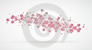 Abstract network of connected spheres. data, science, technology, connection concept.