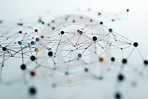 Abstract Network Connecting Dots Visualizing Data Connection and Modern Technology