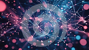 Abstract network connecting technology points, data communication concept