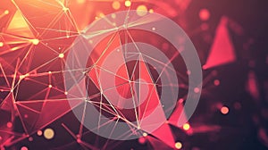Abstract network connecting technology points data communication