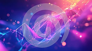 Abstract network connecting technology points forming data plexus