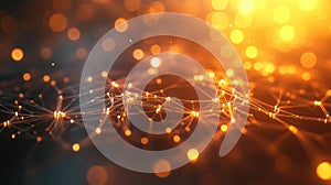 Abstract network connecting technology points forming data web