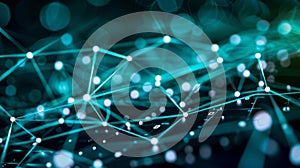 Abstract Network Connection Background: AI, Data, Technology Concept