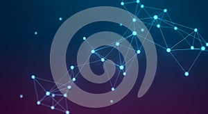 Abstract Network Connection Background, Digital Data Visualization