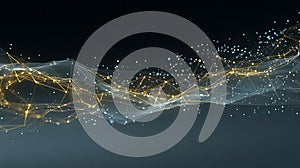 Abstract network connection background digital technology data science visualization design concept