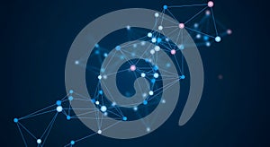 Abstract Network Connection Background, Digital Technology, Data Visualization