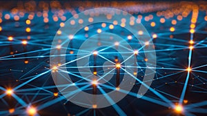 Abstract Network Connection Background, Future Technology Concept