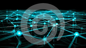 Abstract Network Connection Background, Future Technology Concept